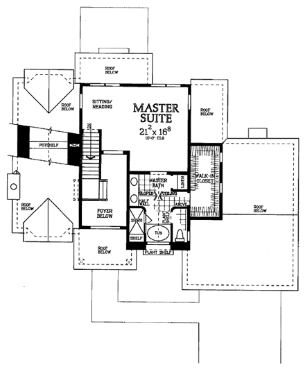 House Plan 95204 Second Level Plan