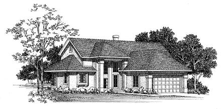 Contemporary Elevation of Plan 95206