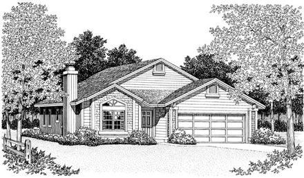 Ranch Elevation of Plan 95211
