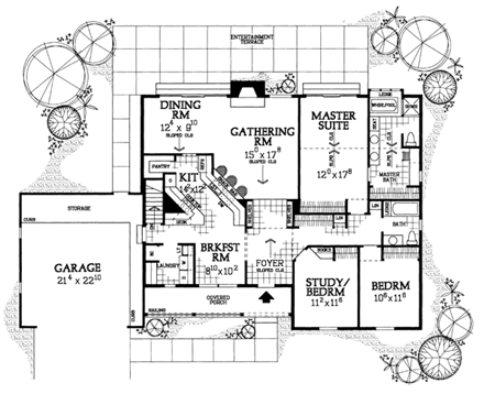 House Plan 95213 First Level Plan