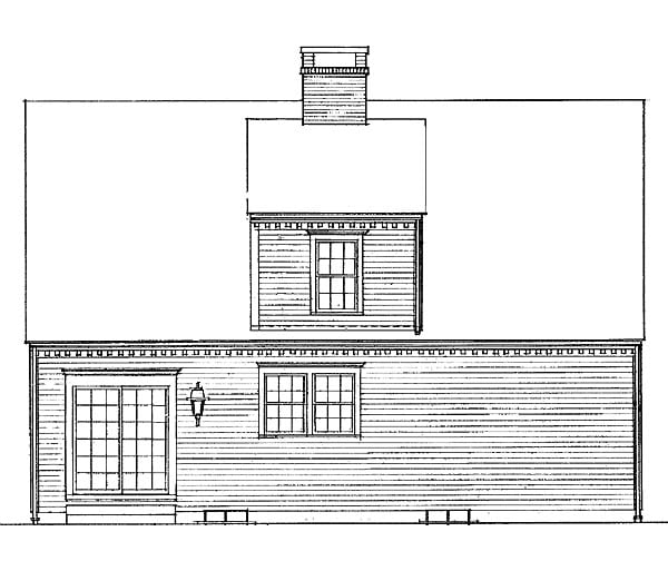 Traditional Rear Elevation of Plan 95220