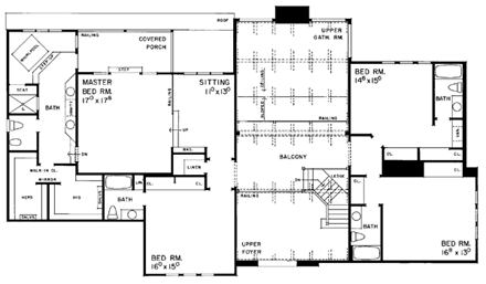 House Plan 95228 Second Level Plan