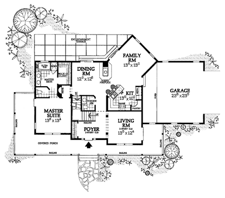 House Plan 95244 First Level Plan