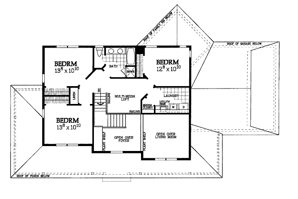 Country Farmhouse Level Two of Plan 95244