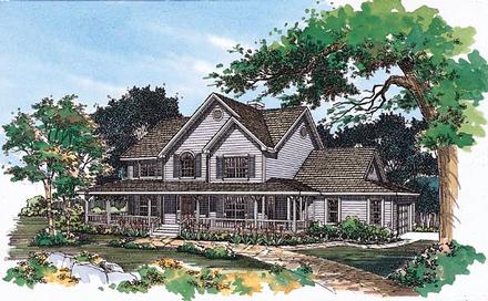 Country Farmhouse Elevation of Plan 95244