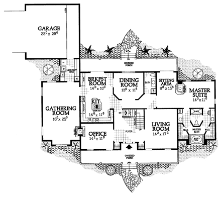 House Plan 95251 First Level Plan