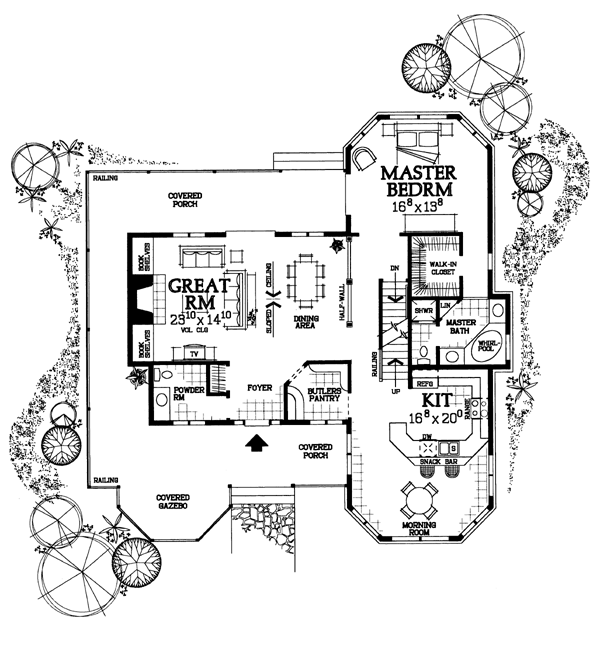 Country Farmhouse Victorian Level One of Plan 95253