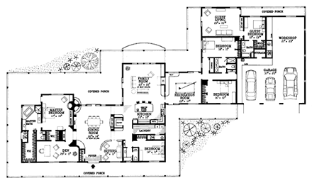 House Plan 95254 First Level Plan