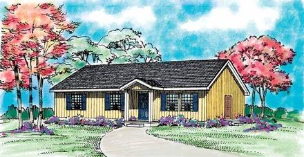 One-Story Ranch Elevation of Plan 95257