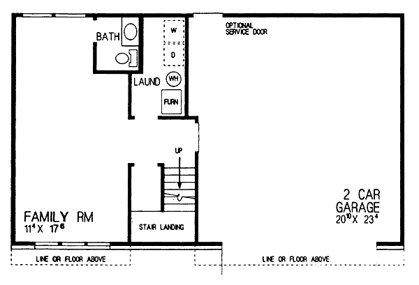 Contemporary Lower Level of Plan 95259