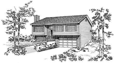 Contemporary Elevation of Plan 95259