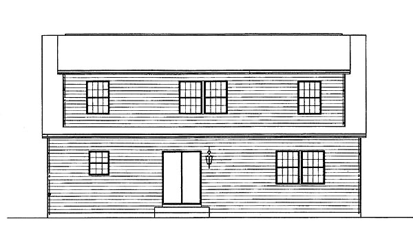 Country Rear Elevation of Plan 95261