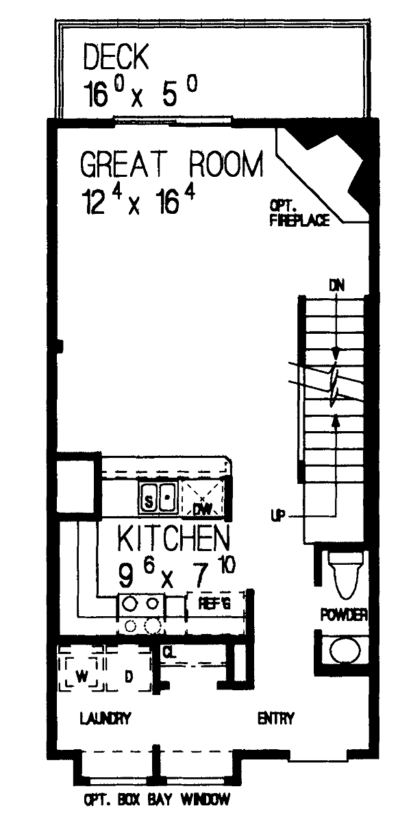 Narrow Lot Traditional Level One of Plan 95264