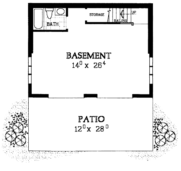 Contemporary Lower Level of Plan 95269