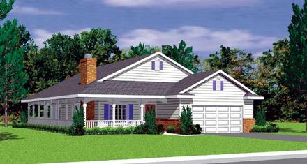 Ranch Elevation of Plan 95273