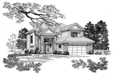 Contemporary Elevation of Plan 95276