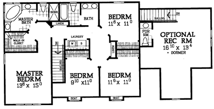 House Plan 95278 Second Level Plan