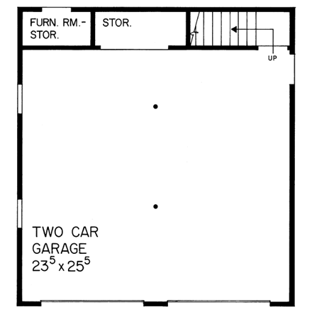 2 Car Garage Apartment Plan 95281 First Level Plan