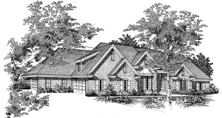 Plan with 4183 Sq. Ft., 4 Bedrooms, 6 Bathrooms, 4 Car Garage Picture 11