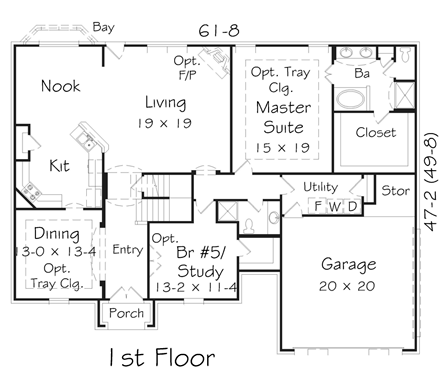 House Plan 95331 First Level Plan