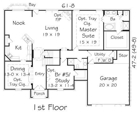 House Plan 95332 First Level Plan