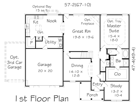 House Plan 95339 First Level Plan