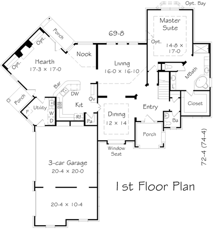 House Plan 95346 First Level Plan