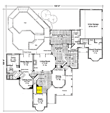 House Plan 95504 First Level Plan