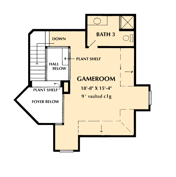 Country Farmhouse Victorian Level Two of Plan 95509