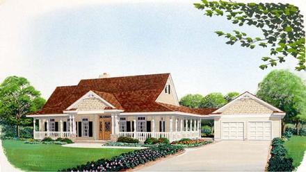 Country Farmhouse Elevation of Plan 95514