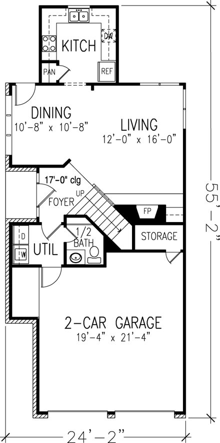 House Plan 95527 First Level Plan