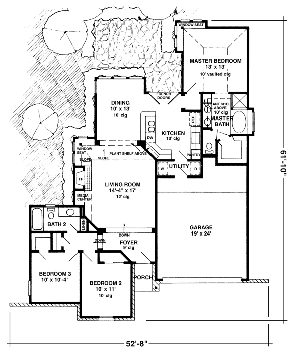 European One-Story Level One of Plan 95530