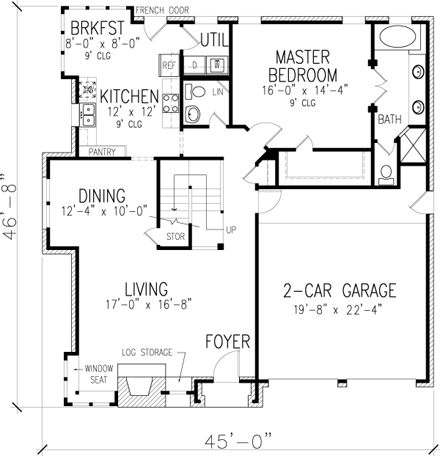 House Plan 95531 First Level Plan