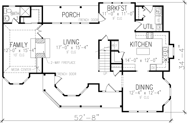 Country Farmhouse Victorian Level One of Plan 95535