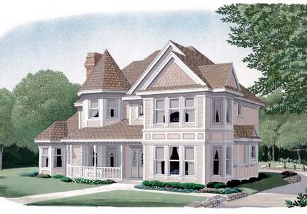Country Farmhouse Victorian Elevation of Plan 95535