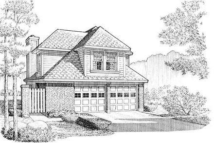 Narrow Lot Elevation of Plan 95537