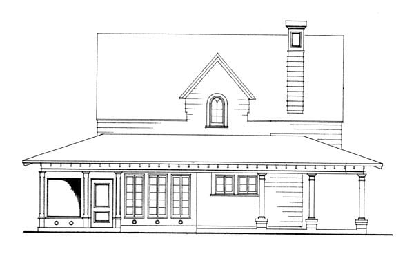 Cottage, Country, Craftsman, Farmhouse Plan with 1442 Sq. Ft., 3 Bedrooms, 2 Bathrooms, 2 Car Garage Picture 5