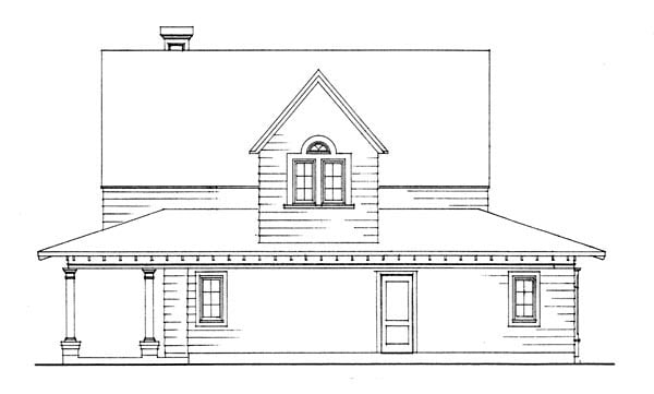 Cottage, Country, Craftsman, Farmhouse Plan with 1442 Sq. Ft., 3 Bedrooms, 2 Bathrooms, 2 Car Garage Picture 6