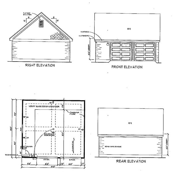 Cottage, Country, Craftsman, Farmhouse Plan with 1442 Sq. Ft., 3 Bedrooms, 2 Bathrooms, 2 Car Garage Picture 7