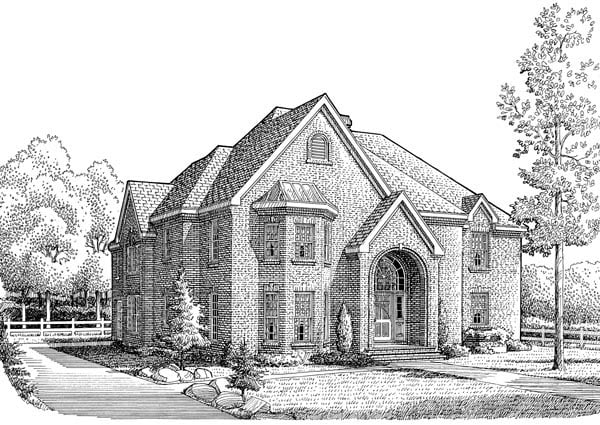 Plan 95550 | European Style with 5 Bed, 5 Bath, 2 Car Garage