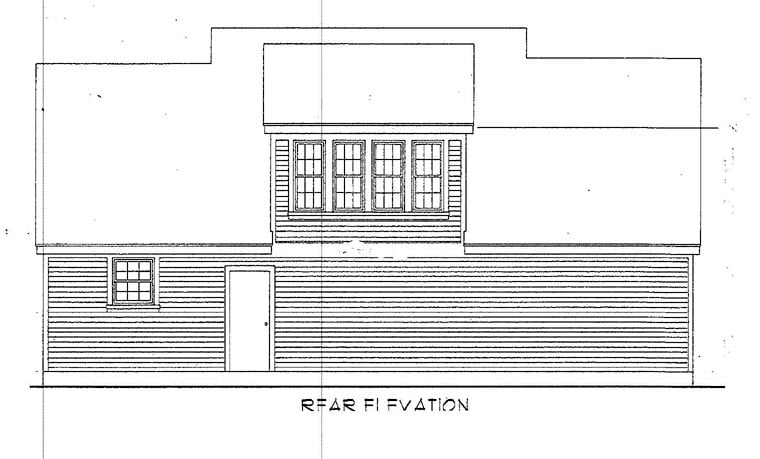 Country Rear Elevation of Plan 95553