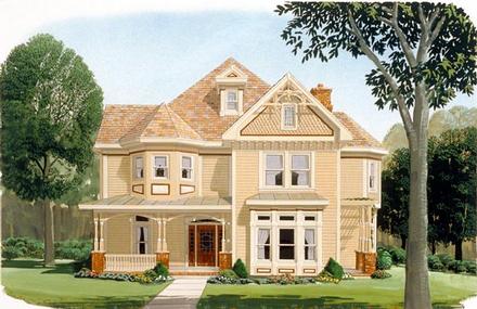 Country Farmhouse Victorian Elevation of Plan 95560