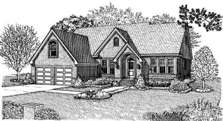 One-Story Elevation of Plan 95563