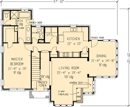 House Plan 95566 First Level Plan