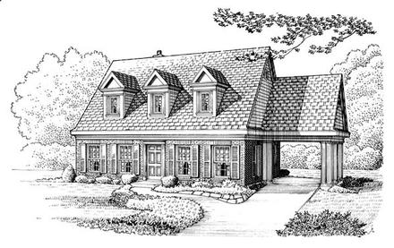 Cape Cod Colonial Elevation of Plan 95572