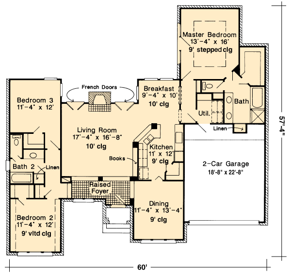 European One-Story Level One of Plan 95575