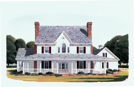 Country Farmhouse Elevation of Plan 95588