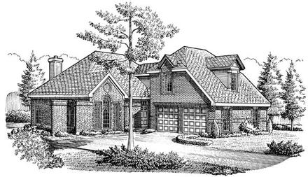 European Narrow Lot Elevation of Plan 95590