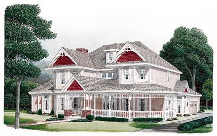 Country Farmhouse Victorian Elevation of Plan 95593