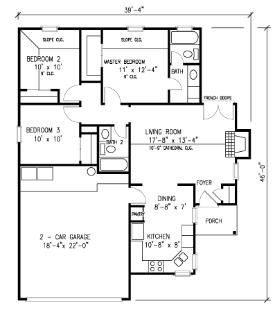 Country Ranch Level One of Plan 95596